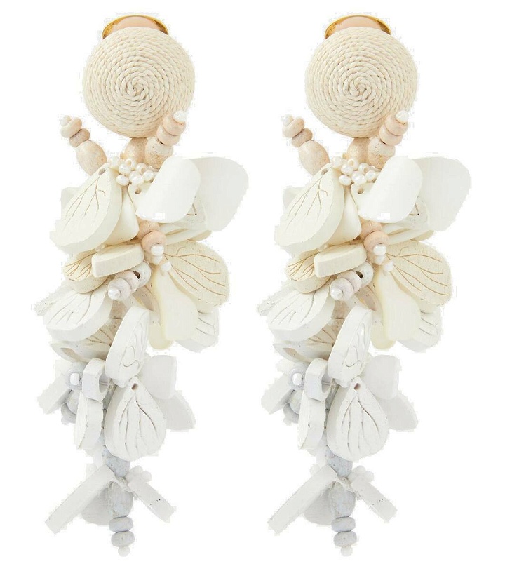 Photo: Oscar de la Renta Floral drop earrings