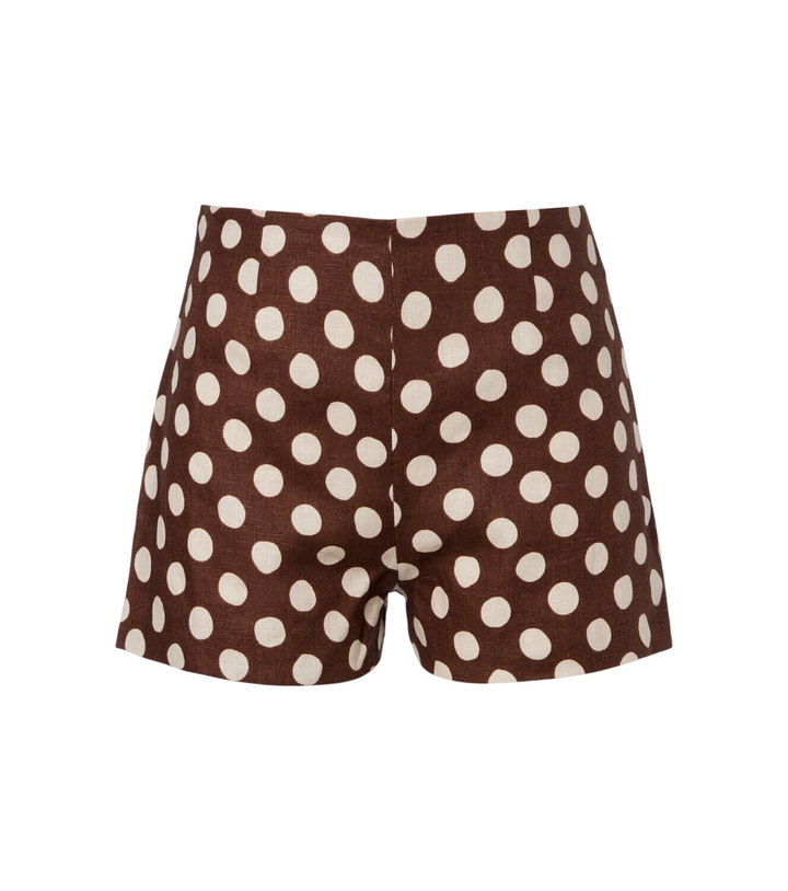 Photo: Faithfull Lila polka-dot linen shorts