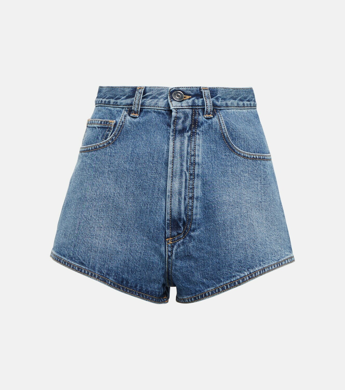 ボトムスその他 Alaia Rounded jeans in ice denim ALAÏA LIGHT BLUE KNIT BAND JEANS IN SNOW DENIM |ALAÏA US