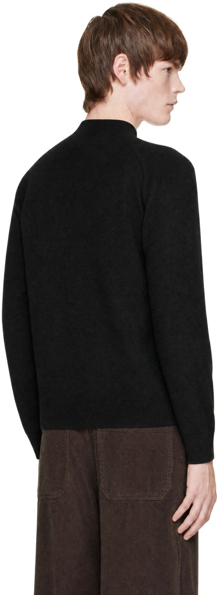 AMOMENTO Black Rounded Sleeve Cardigan