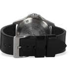 UNIMATIC - U1-FM Brushed Stainless Steel and Leather Watch - Black