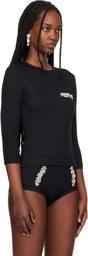 Simone Rocha Black Embellished Underpinning T-shirt