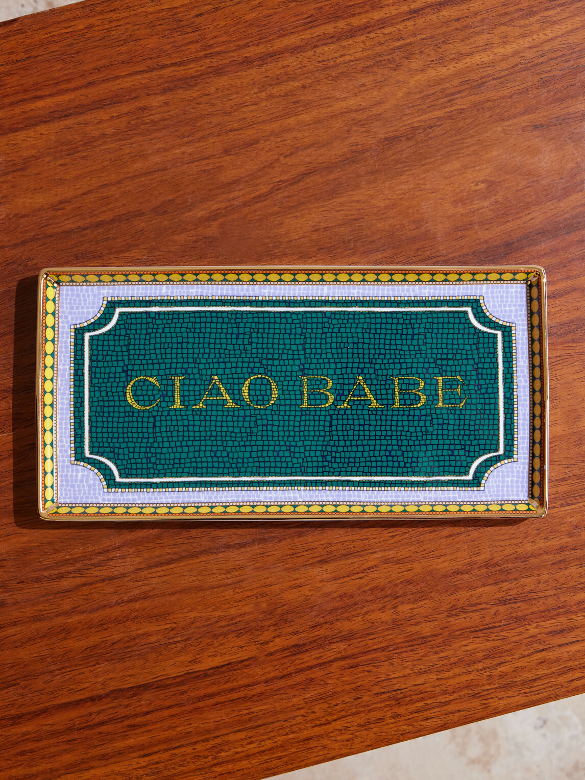 La DoubleJ - Ciao Babe Porcelain Tray - Green
