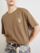 MANAAKI - Logo-Printed Cotton-Jersey T-Shirt - Brown