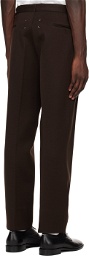 Maison Margiela Brown Pleated Trousers