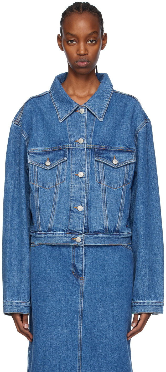Magda Butrym Blue Classic Denim Jacket