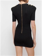 BALMAIN - Viscose Blend Knit Mini Dress
