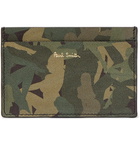 Paul Smith - Camouflage-Print Textured-Leather Cardholder - Green