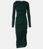 Ferragamo Gathered jersey midi dress
