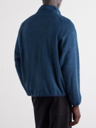 A.PRESSE - Silk-Fleece Half-Zip Sweatshirt - Blue