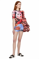 Chopova Lowena SSENSE Exclusive Blue Rose Shorts