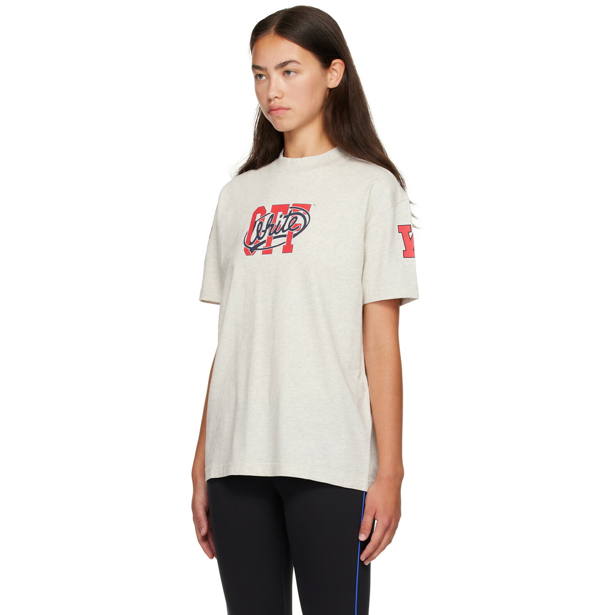 Off-White Gray 'Off' College T-shirt