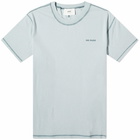 AMI Paris Men's Fade Out Tonal Heart Logo Oversized T-Shirt in Aquamarine