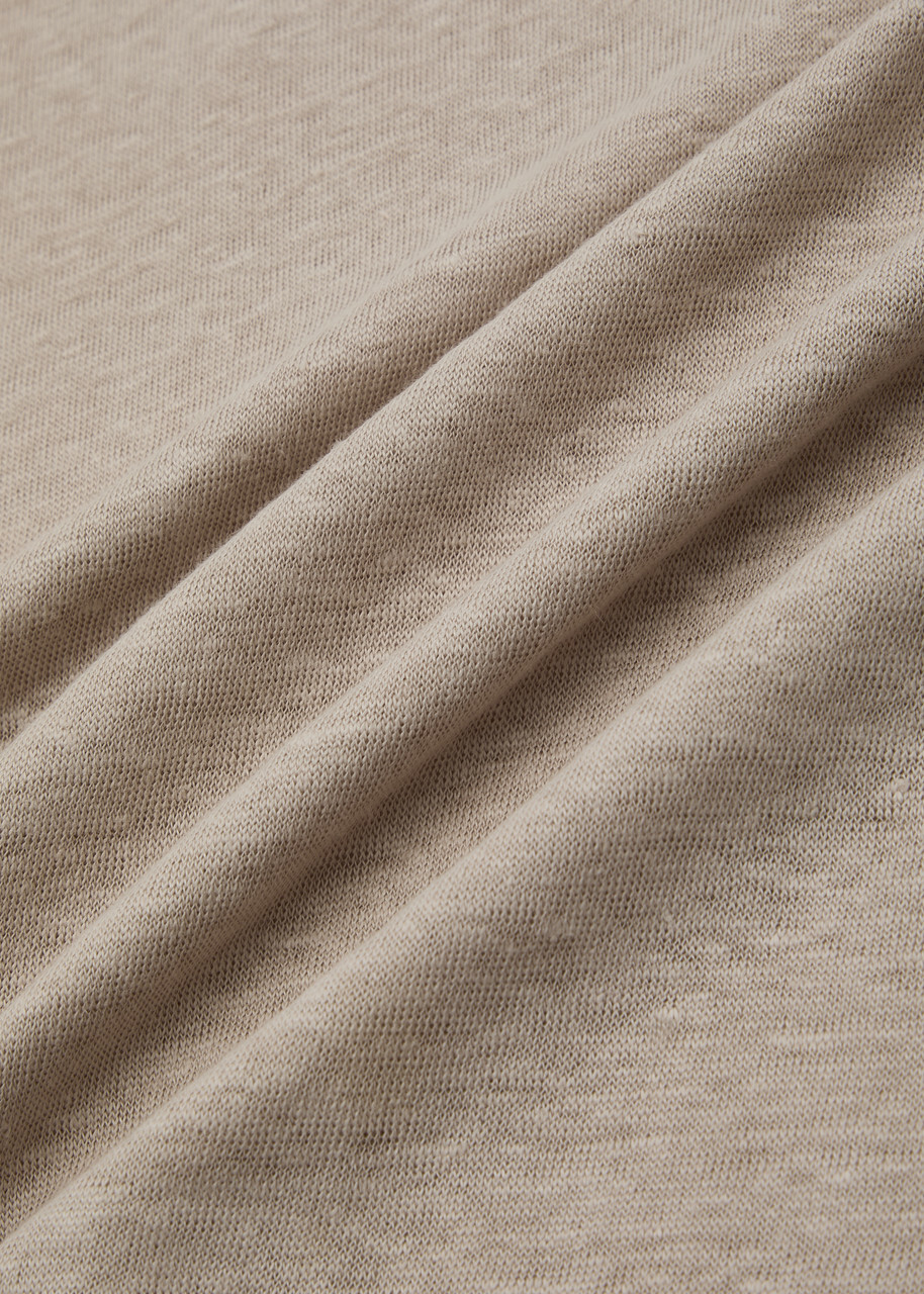 Paige Shelton Linen Polo Shirt Cream