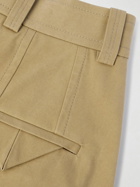 Bottega Veneta - Wide-Leg Pleated Cotton-Garbadine Trousers - Neutrals