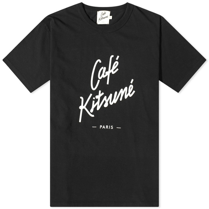 Photo: Maison Kitsuné Men's Cafe Kitsune Classic T-Shirt in Black