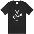 Maison Kitsuné Men's Cafe Kitsune Classic T-Shirt in Black