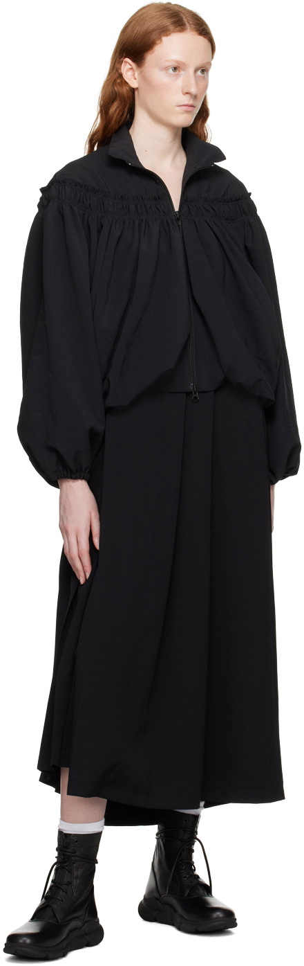 Y's Black Gathered Jacket