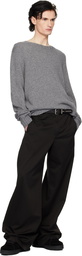 Palm Angels Black Linear Studs Belt
