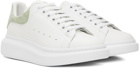 Alexander McQueen White & Green Oversized Sneakers