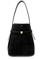 Toteme Belted Suede Bucket bag - Black - One Size