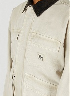 Washed Canvas Shop Jacket in Cream