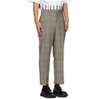 Neil Barrett Beige and Black Check Suiting Trousers