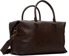 Polo Ralph Lauren Brown Pebbled Leather Duffle Bag