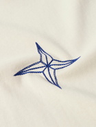 Stone Island - Logo-Embroidered Cotton-Jersey T-Shirt - White