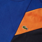 Lacoste Men's Chevron Colour Block Crew Sweat in Cosmic Blue/Tango