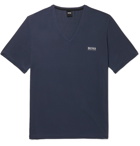 Hugo Boss - Logo-Print Stretch-Modal T-Shirt - Blue