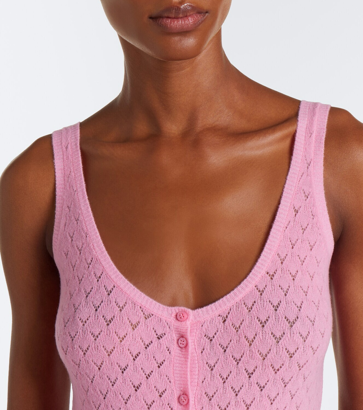 Eres Gourmandise pointelle wool-blend bodysuit