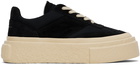 MM6 Maison Margiela Black Gambetta Lace-Up Platform Sneakers