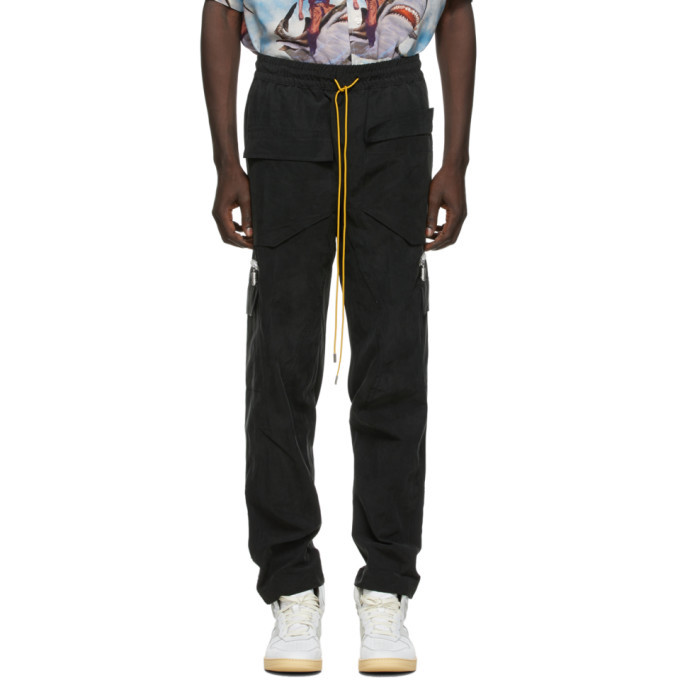 Rhude Black Classic Cargo Pants Rhude