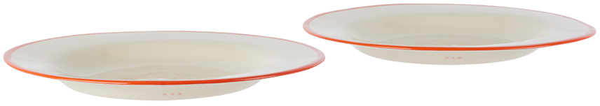 Laetitia Rouget Red & White 'My Main Passion Is Drama' Dessert Plate Set