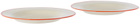 Laetitia Rouget Red & White 'My Main Passion Is Drama' Dessert Plate Set