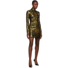 Versace Jeans Couture Black and Gold Glitter Short Dress