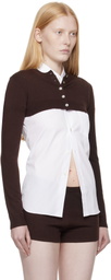 Sandy Liang Brown Chip Cardigan