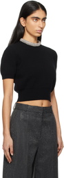 Alexander Wang Black Crystal Tubular Necklace T-shirt