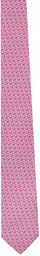 Ferragamo Pink Prisco Print Tie