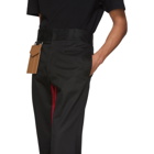 Palm Angels Black and Red Pocket Trousers