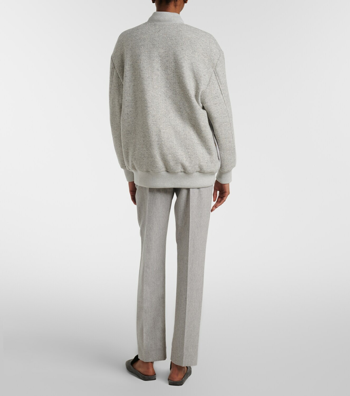 Eleventy Wool and cashmere tapered pants