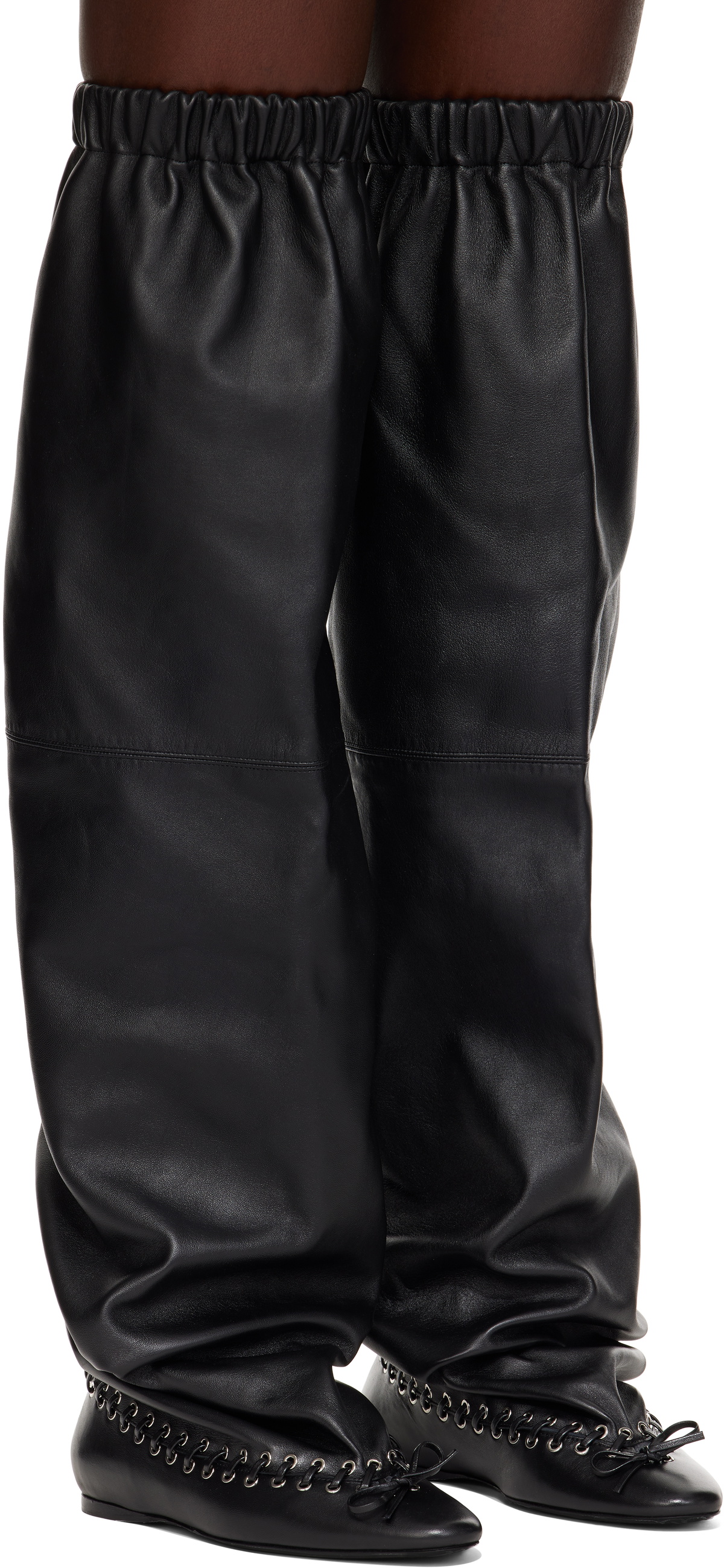 ALL-IN Black Level Flat Thigh High Tall Boots