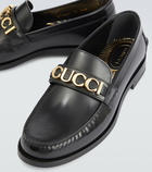 Gucci - Logo leather loafers