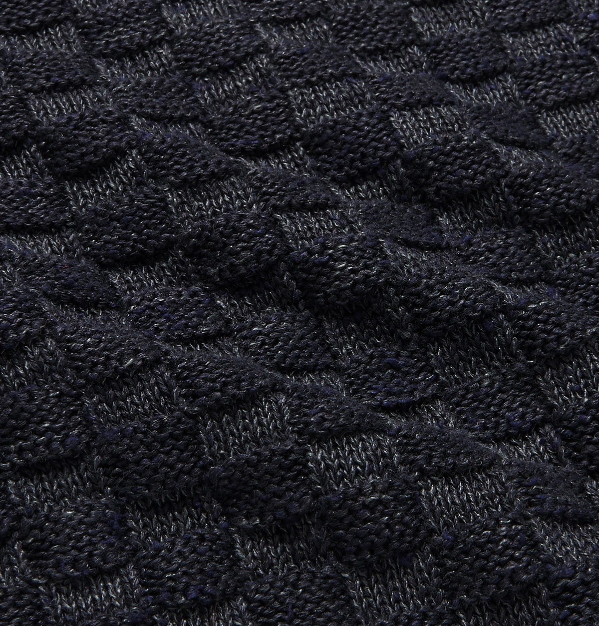 Inis Meáin - Mock-Neck Basketweave Linen and Silk-Blend Sweater