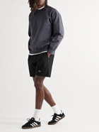 Abc. 123. - Wide-Leg Logo-Detailed Cotton-Blend Jersey Drawstring Shorts - Black