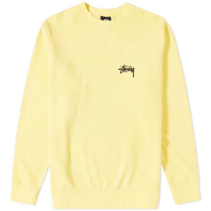 Photo: Stussy 8 Ball Pigment Dyed Crew Sweat Lemon