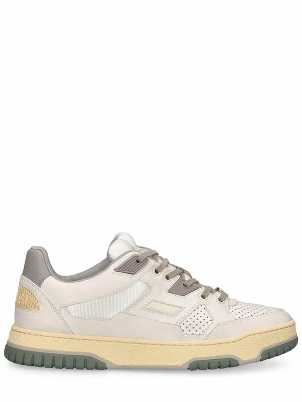 Photo: GUCCI - 44mm Distressed Effect Leather Sneakers