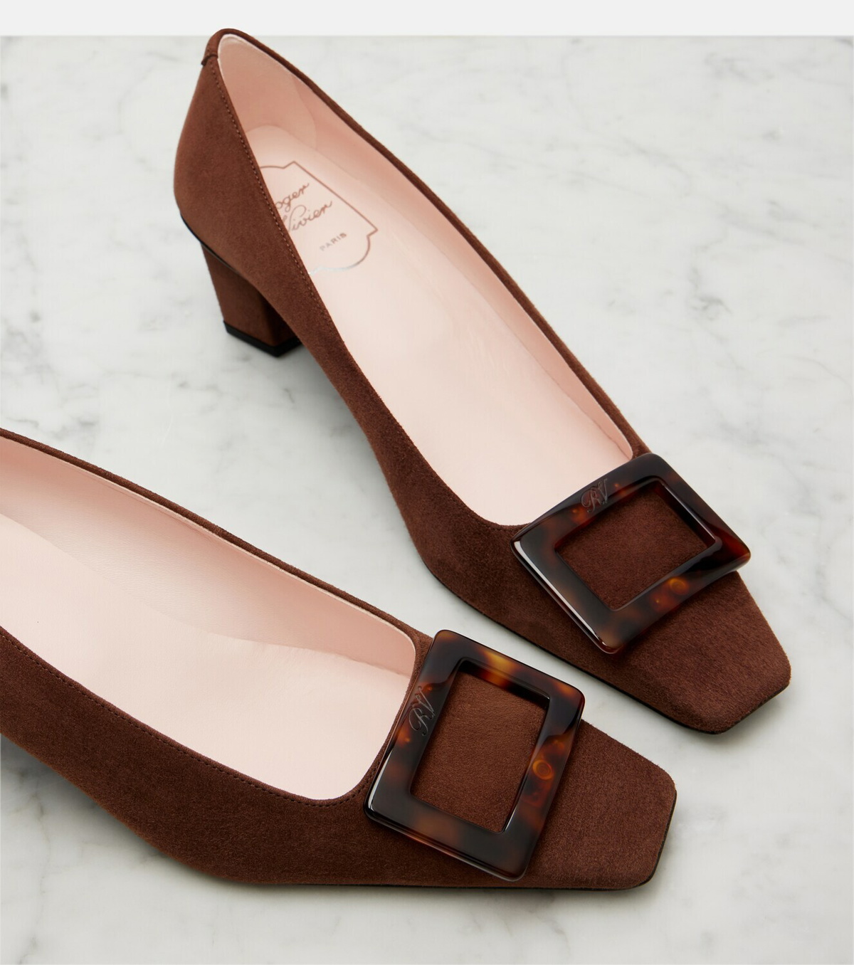 Roger Vivier Belle Vivier suede pumps