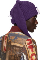 Charles Jeffrey LOVERBOY Purple Chunky Rabbit Beanie